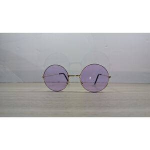 Vintage Round Purple Lens Gold Frame Sunglasses Retro John Lennon Style